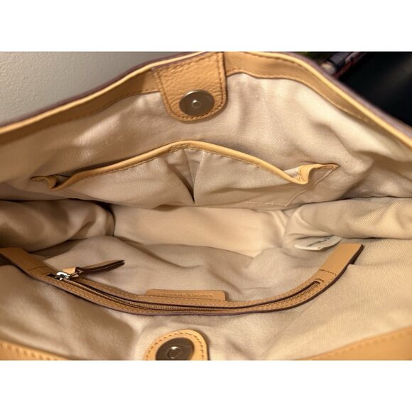 Lucky Brand ForaHo Hobo Bag in Dusty Sand Suede Macadamia Leather Mushroom Tan - Picture 11 of 16